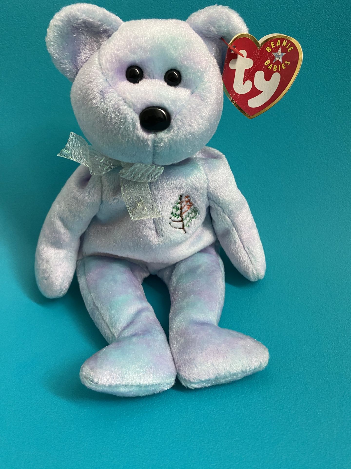 Vintage Ty Beanie Babies Four Seasons Hotel Issy The Bear from 2001 with Error Tush Tag