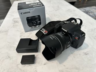 Canon camera Combo t6i camera with 35mm lense
