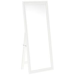 Brand new white floor mirror with led lights. Changing colors