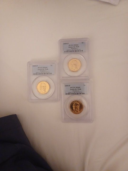 2009 P James K Polk Position A Presidential Dollars 3 To Choose From