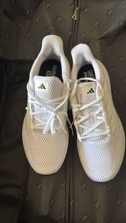 White Adidas running shoes men 9&1/2