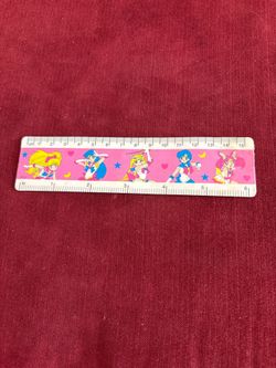 Pre Own Vintage Sailor Moon 6" Pink Ruler 15cm Anime Collectible