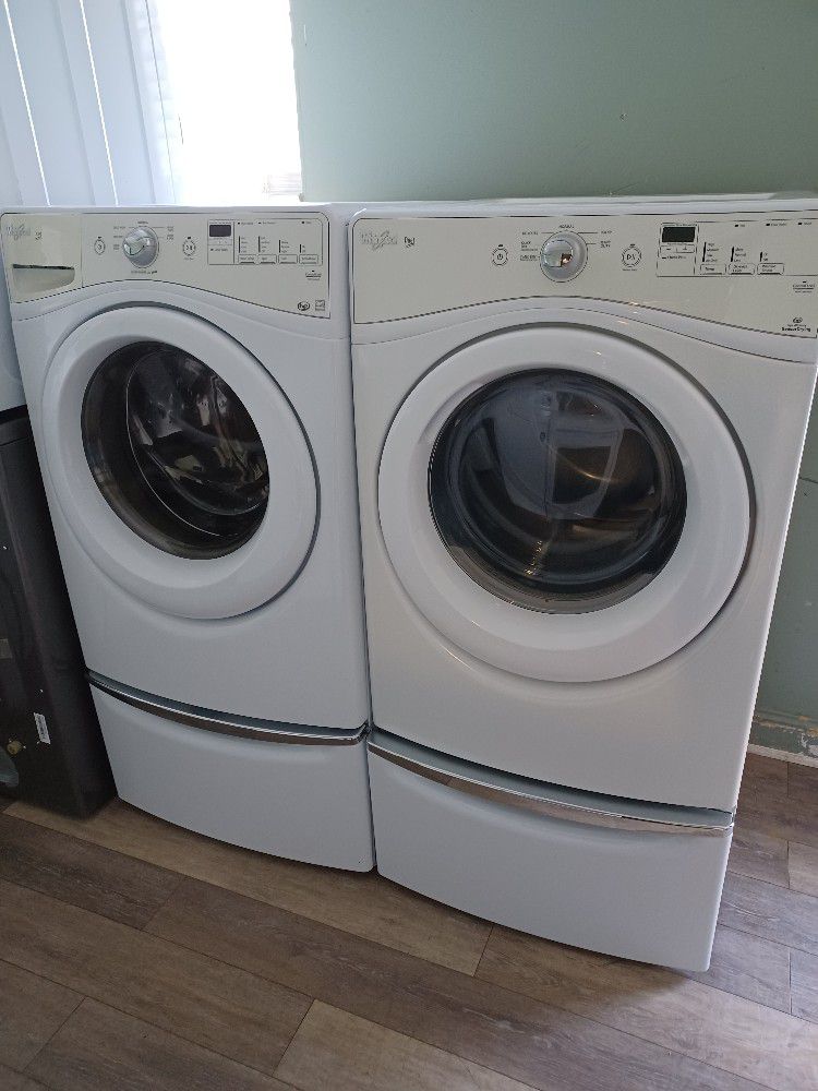 WHIRLPOOL FRONTLOADER WASHER AND DRYER 