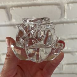 Glass Flower Candle Holders