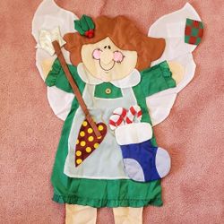Angel  flag Christmas for outdoors Nylon material NEW!! Holiday Flag  or wall hanging  4ft tall x 29" wide 