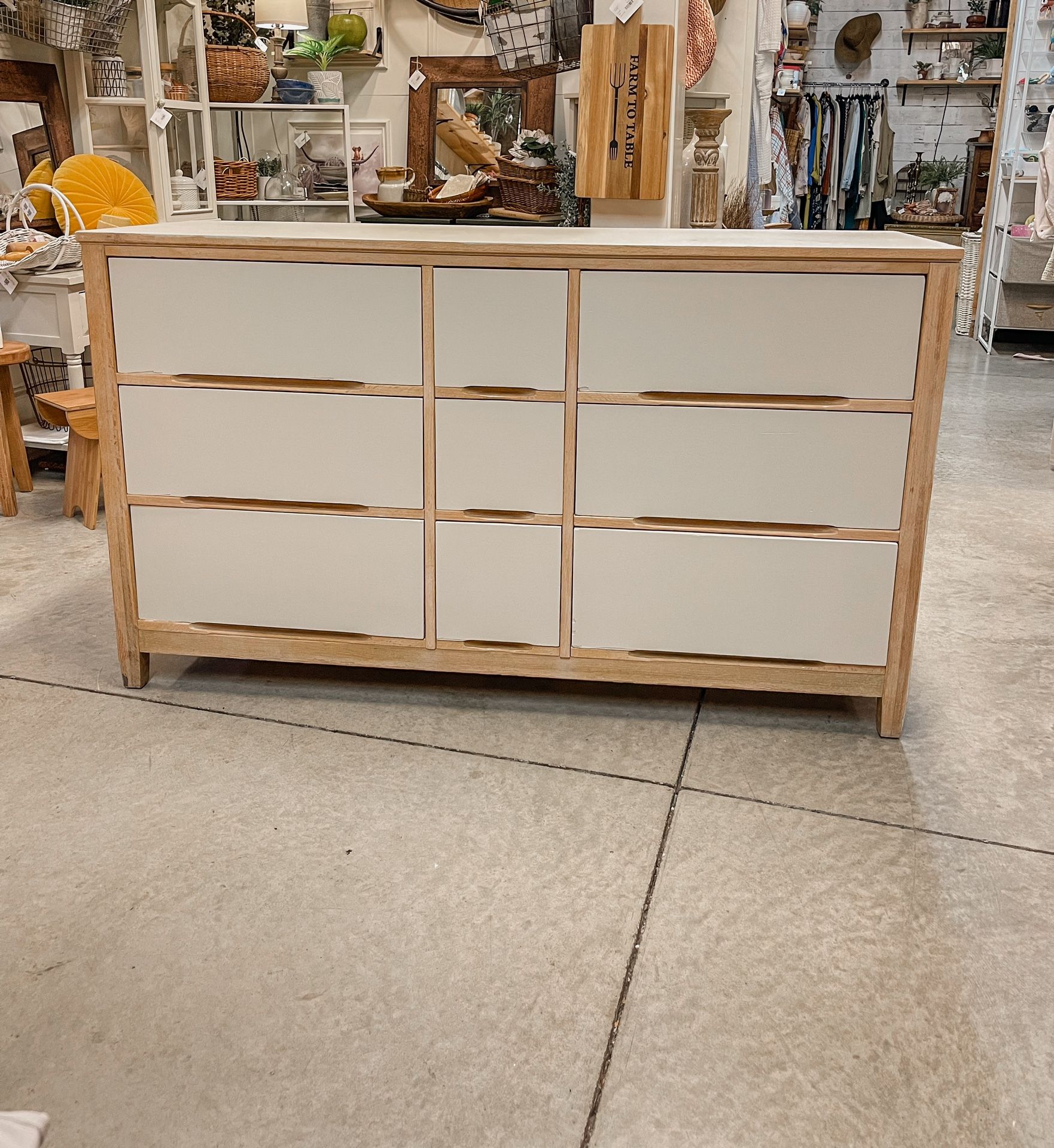 Solid Wood 9 Drawer Dresser