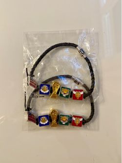 FIFA World Cup 2026 Bank of America Gold Trophy Mascots Charm Bracelet