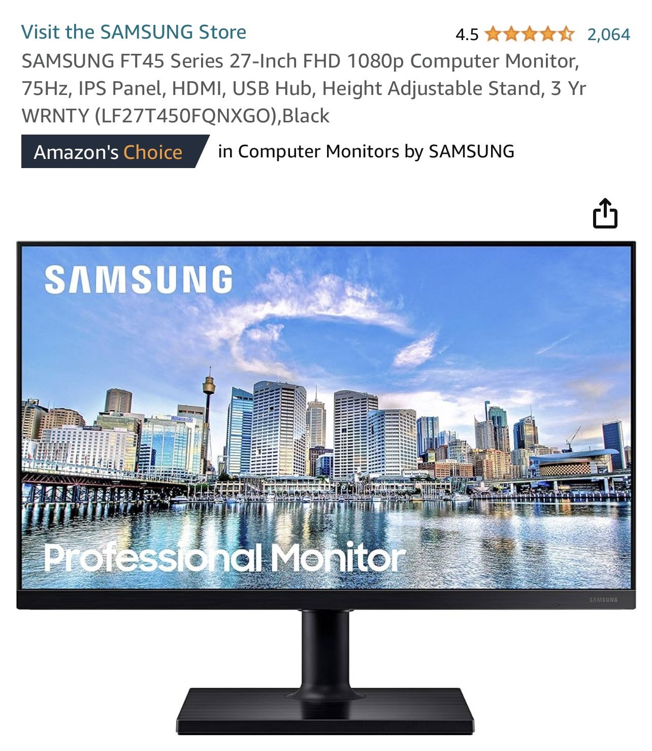 Samsung Computer Monitor, Brand New,Sealed Unopened Box