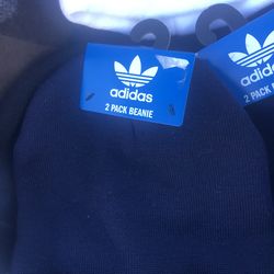 New Adidas 2 Pack Cuffed Bennie Hats