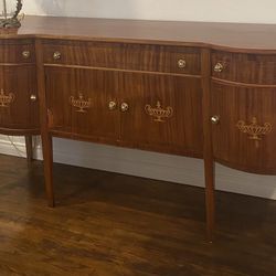 Mahogany Mid Century Cabinet With Drawers 