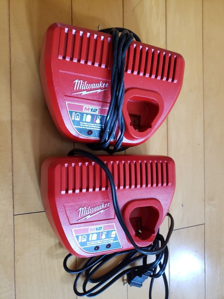 Milwaukee 12v Charger $20each