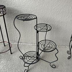 3 Metal Plant Stands