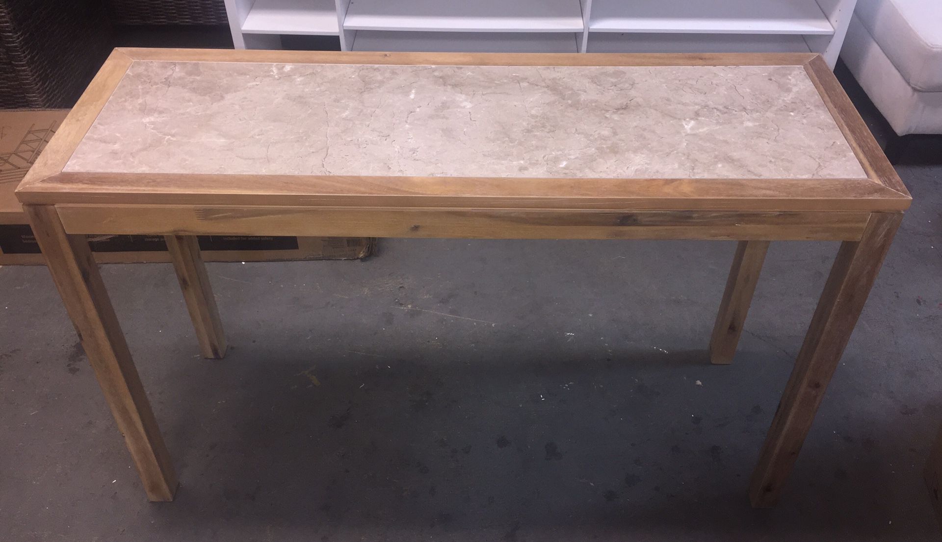 New Console Table with Grey Wash Wood Finish