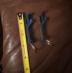 2 Blue Bottle Opener Keychains