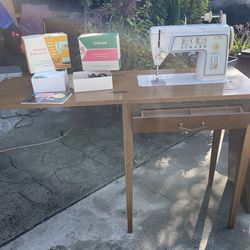 antique singer sewing machine table
