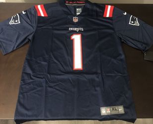 NEW ENGLAND PATRIOTS CAM NEWTON STITCHED JERSEY