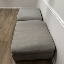 Light Grey Ottoman Set