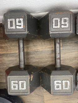 60 Pound Dumbbells