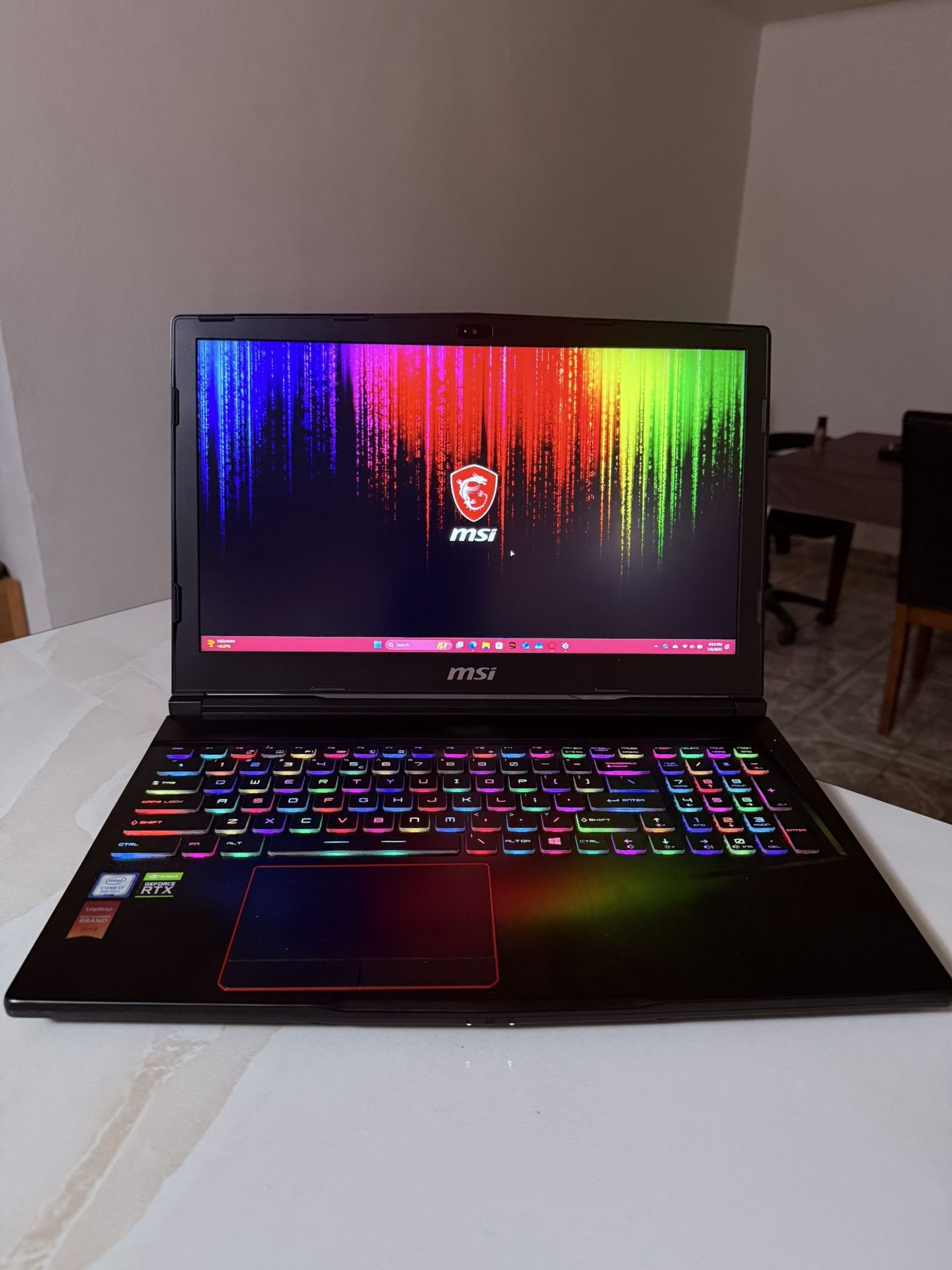 MSI Gaming Laptop RTX I7