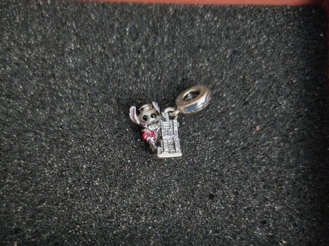 Authentic Pandora Disney Parks Stitch on Hollywood Tower Hotel Charm –