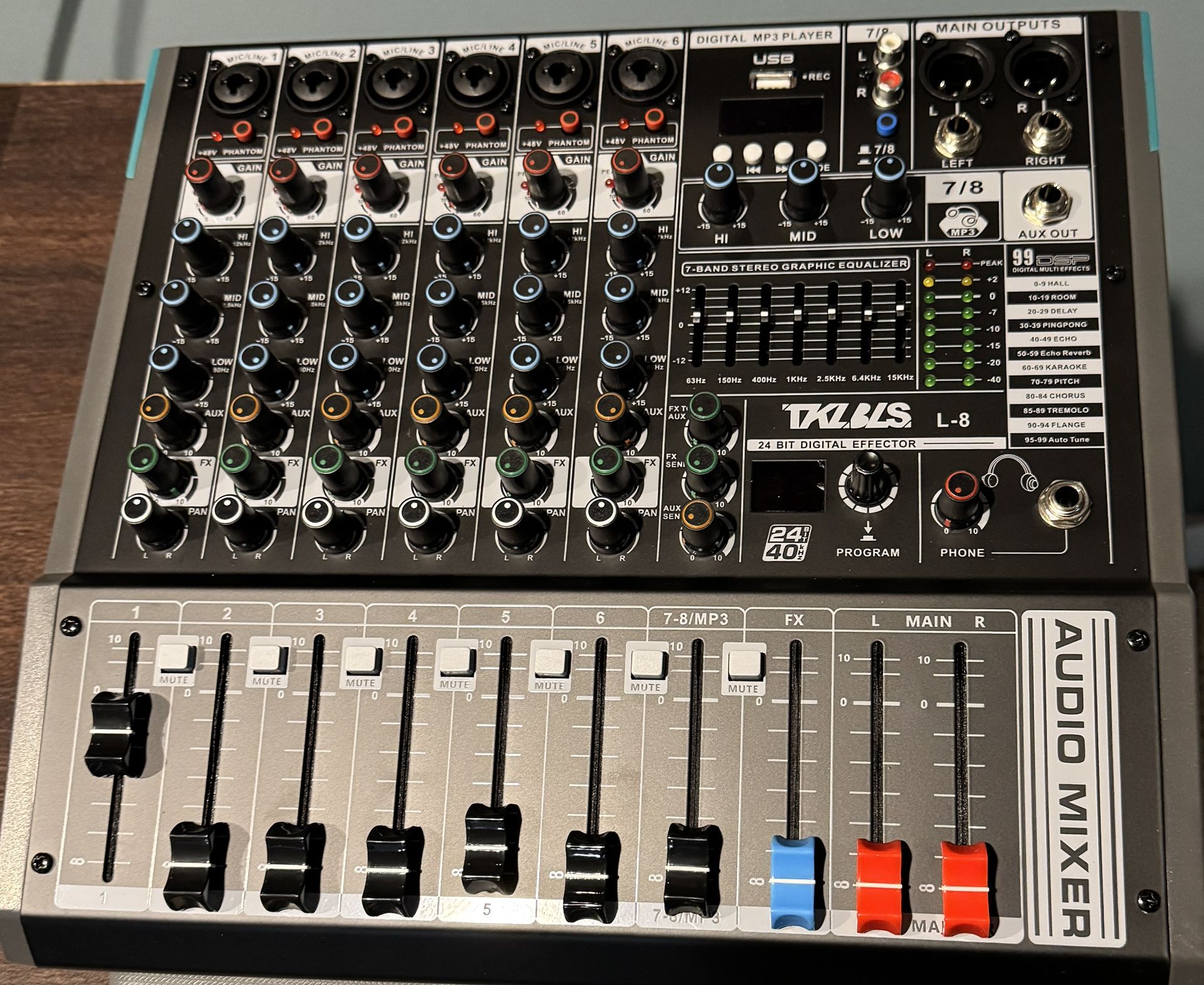 8 Channel Audio Mixer Brand New