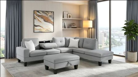 New grey sectional