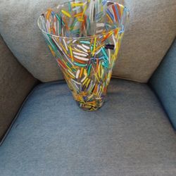 Rio Confetti Glass Flower Vase 