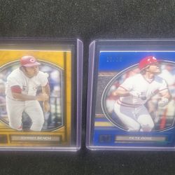 PETE ROSE NUMBERED TO 26 / JOHNNNY BENCH NUMBERED TO /249