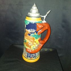 Fox Handle German Beer Stein Huge