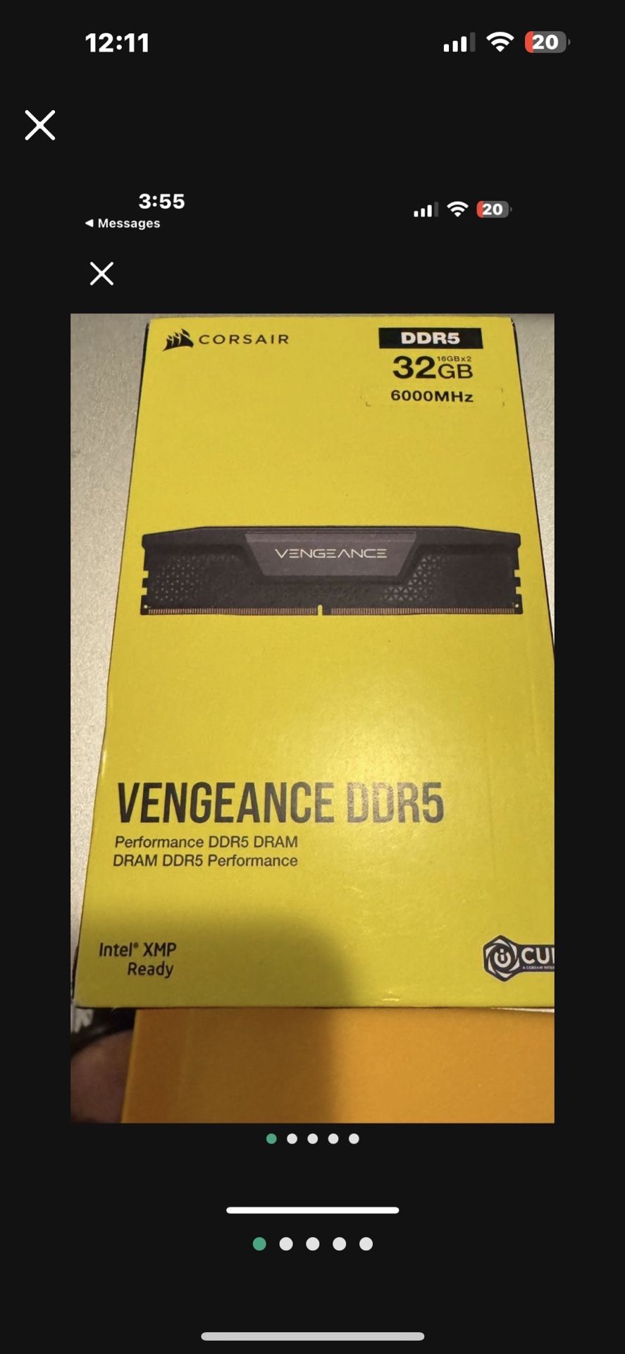 CORSAIR Vengeance DDR5 32GB (2x16GB) DDR5 6000MHz  
