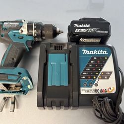 Makita XPH12 18v Hammer Drill, Charger and 18v 5amp Battery