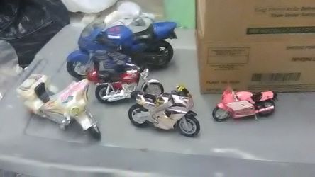 Toy motorcycle lot