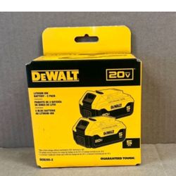 BRAND NEW DEWALT DCB205-2 20V MAX LITHIUM ION BATTERY 5AH  2 PIECES PACK 