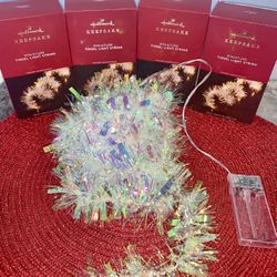 Hallmark Keepsake Miniature Tinsel Light Up String Garland 