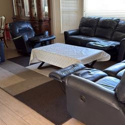 Lazy Boy Leather Set (2 leather couches & 2 leather recliners)