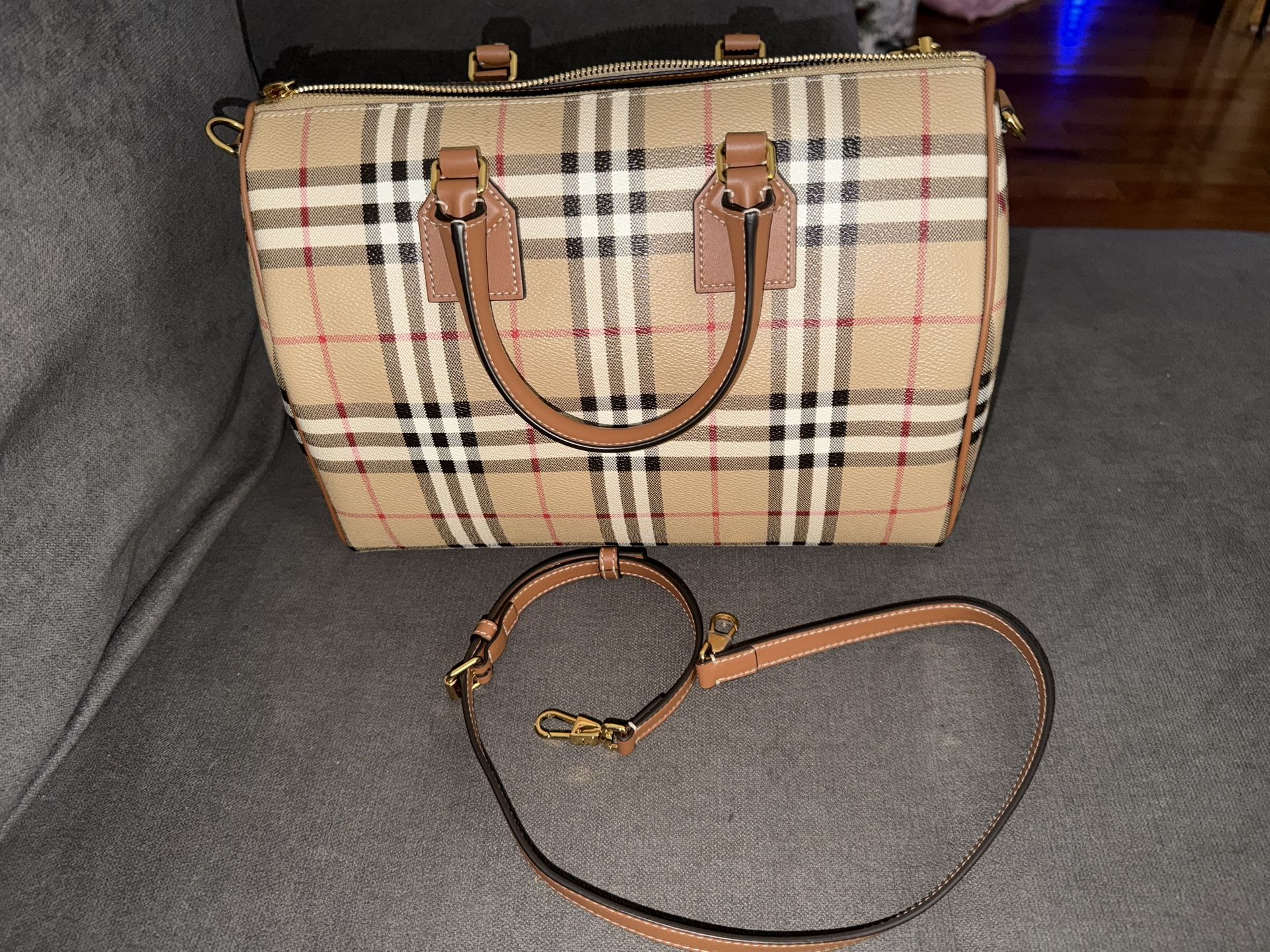 Burberry Vintage Check pattern medium bowling bag