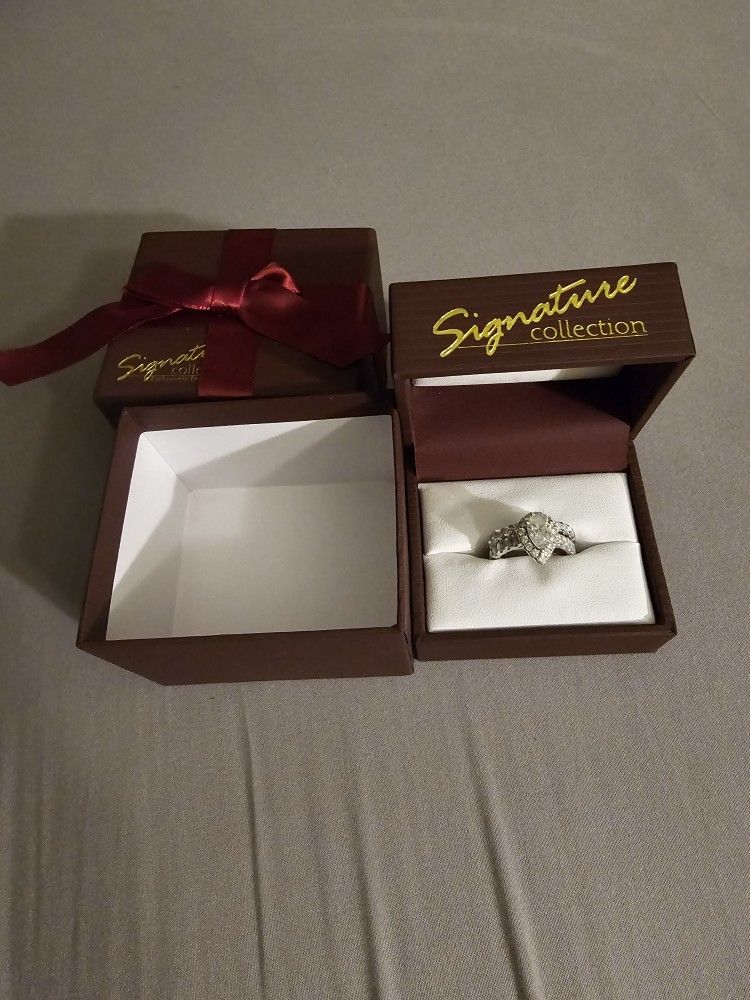 14KT White Gold Bridal Set