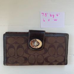 brown coach wallet