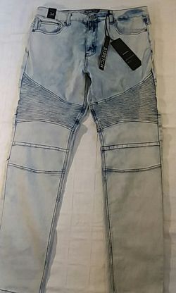 SACRED CROWN STRETCH BLACK PREMIUM MEN'S JEANS. SIZE 34.