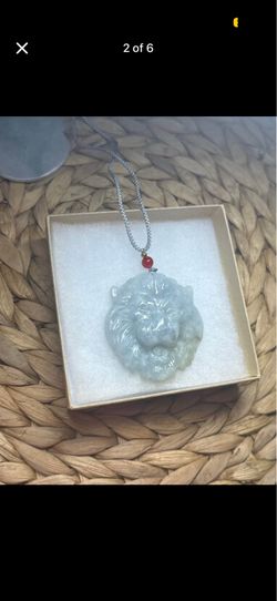 Grade A Natural Jadeite ‘ Lion ‘ Pendant