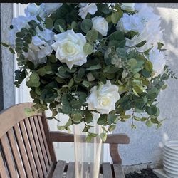 Artificial White Flower Arrangements 