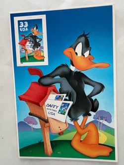 Daffy Duck USPS 33-Cent Stamp Maxi Card
