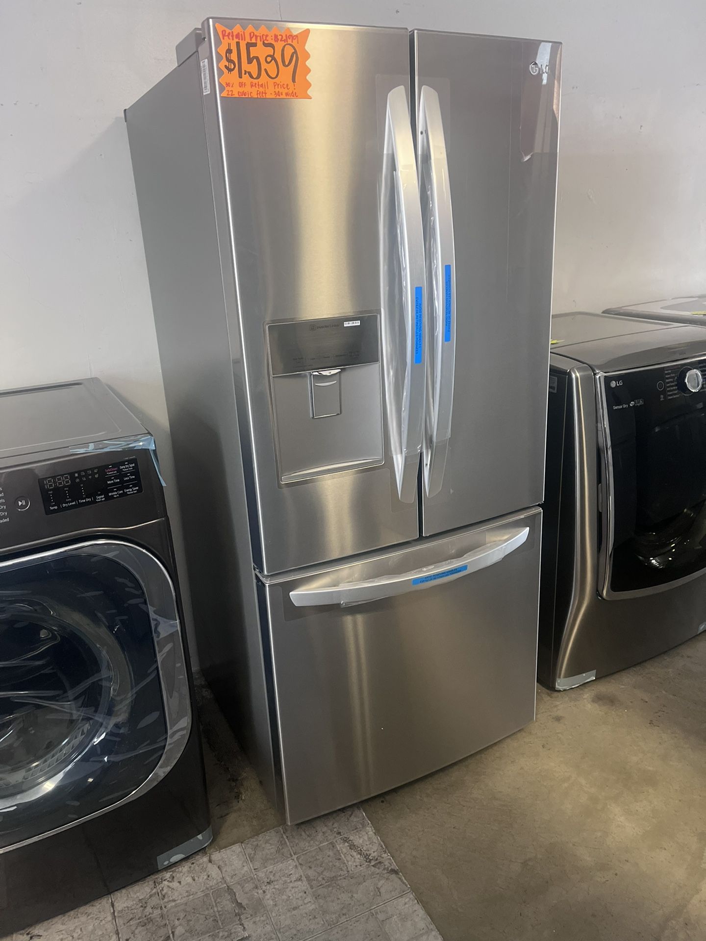 New LG Refrigerator 30” Wide 