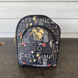 Disney Mickey Mouse "Love" Mini Backpack Black Multi NEW With Tags