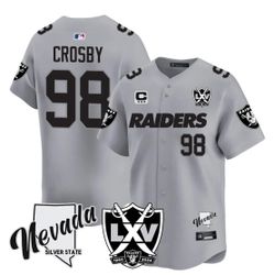 Raiders Crosby Baseball Style Jerseys S Thur 3xxx