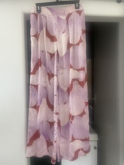 Small Wide Leg Polyester Blend Pants