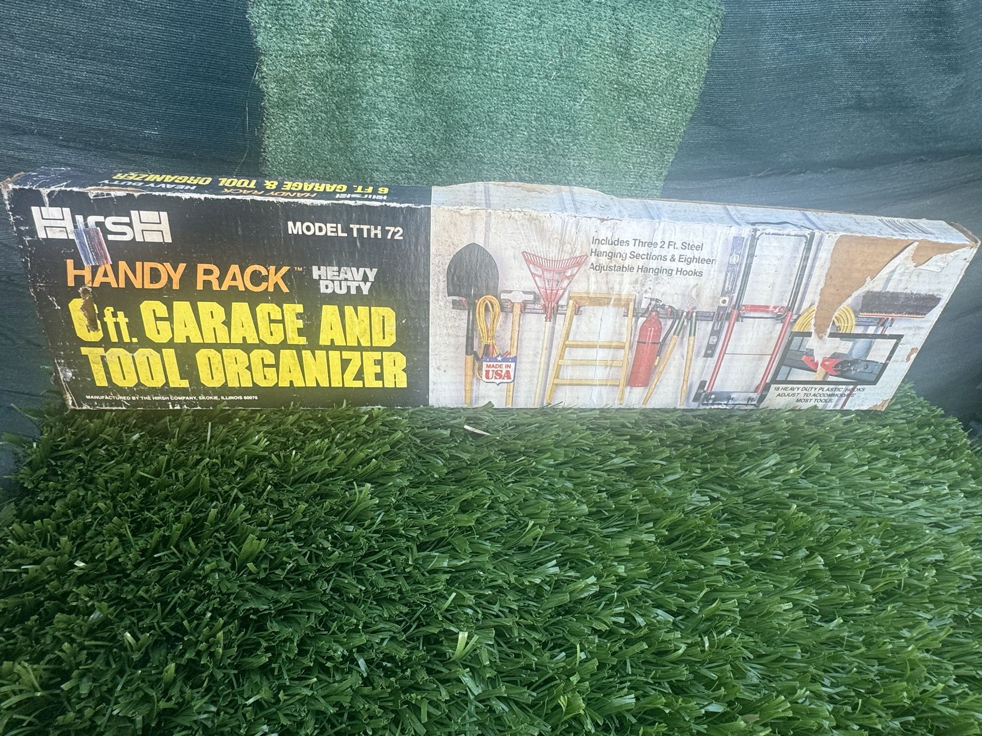 HANDY RACK Extra Long 6 Foot Garage Door Organizer