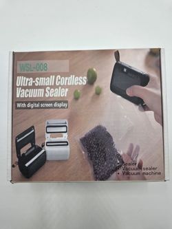 UltraSmall Cordless Vacuum Sealer Heat Sealer Rechargeable Handheld Vacuum White
