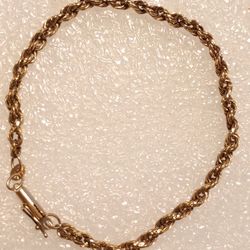 Vintage 10k Gold Rope Bracelet ( Pls Read Description Below)