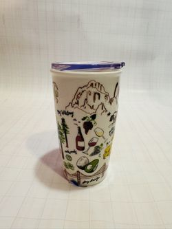 STARBUCKS CALIFORNIA TRAVEL COFFEE MUG CERAMIC 2016 TUMBLER W/LID 10 OUNCE  CUP for Sale in San Jose, CA - OfferUp